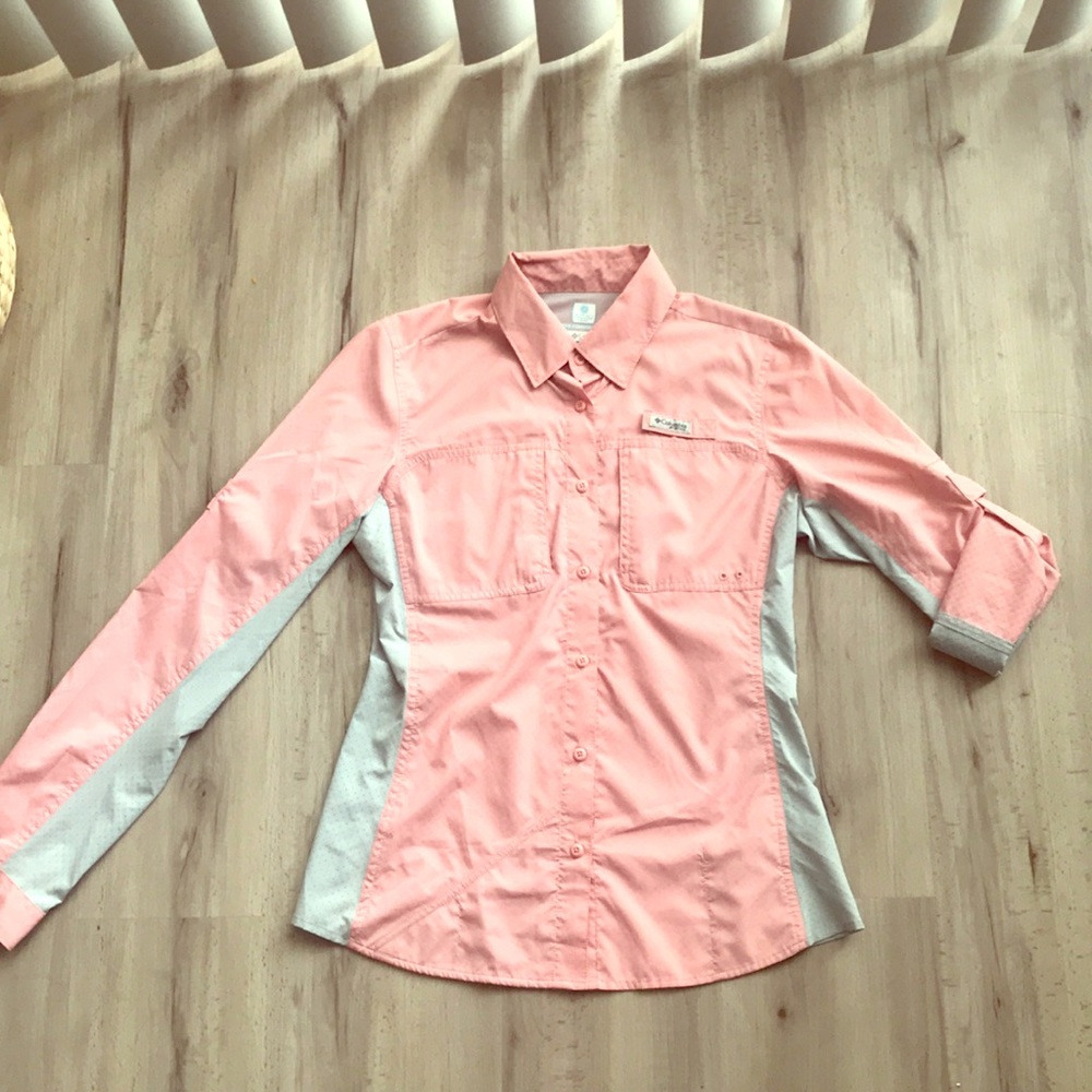 Button down, Columbia PFG, long sleeve shirt